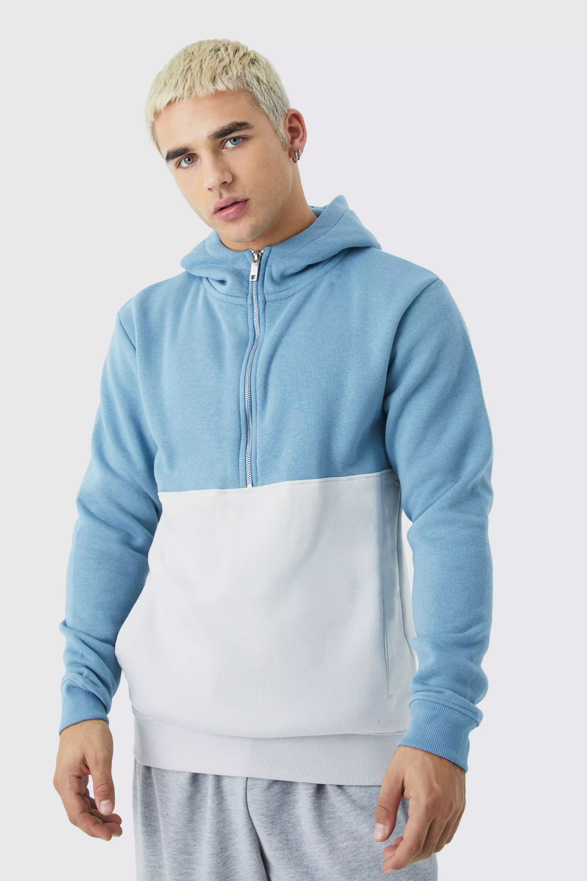 Sky blue colour store hoodie